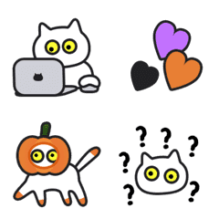 萬聖節 貓 裝飾 可愛 職場 動態表情貼