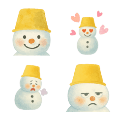 Snowman with a Yellow Hat