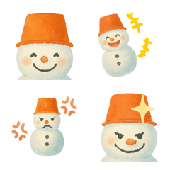 Snowman with an Orange Hat