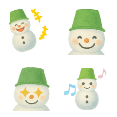 Snowman with a Green Hat