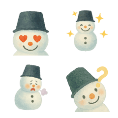Snowman with a Black Hat