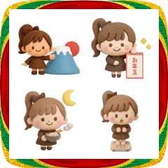 3D simple girl greeting Emoji #2026