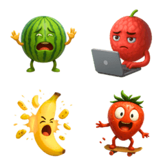 Unique and fun fruit emojis