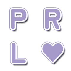 淡い紫色テレビバラエティ風文字