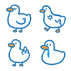 かわいいアヒルの日々の気分-青2