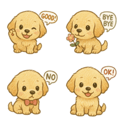 Cute puppy emoji no.1