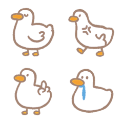 かわいいアヒルの日々の気分ミルクティー色