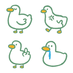 かわいいアヒルの日々の気分-グリーン2