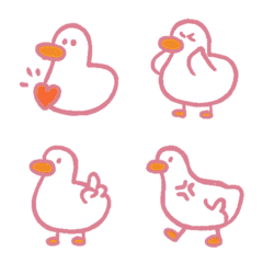 かわいいアヒルの日々の気分-ピンク2