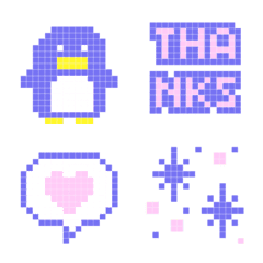 ドット絵の絵文字☺︎ピンク