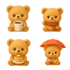 Fluffy bear with me every day