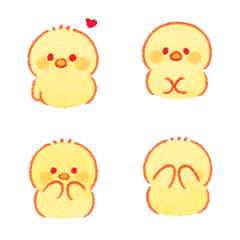 かわいいニワトリの日々の気分オレンジ