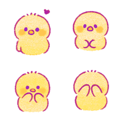 かわいいニワトリの日々の気分-紫