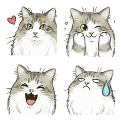 ノルウェージャンフォレストキャット絵文字