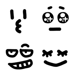 やや動く。顔だけで伝える、ゆる絵文字。