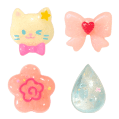 Cute plump decorated emojis08