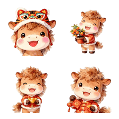 Joyful Pony Celebrates New Year(40 sets)