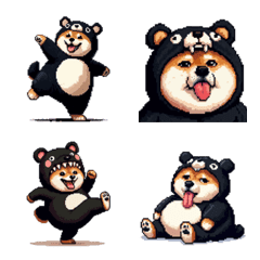 クマ出没注意な太っちょ柴犬 絵文字