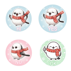 EMOJI Aegithalos Berbulu Musim Dingin