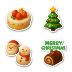 Flake sticker style, Delicious Christmas