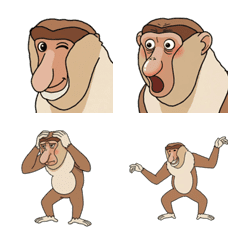 Surreal Proboscis Monkey Emoji 2