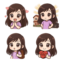 สติกเกอร์สาวหวานน่ารัก
