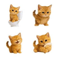 Orange pointy-eared cat emoji