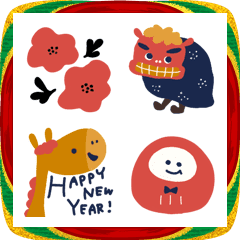 New Year mini sticker