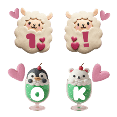 Clay animation style emoji of a sheep
