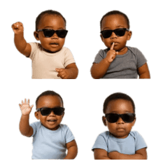 Black Baby in Sunglasses