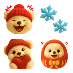 テディベアのほっこり冬絵文字