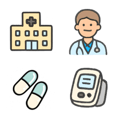 病気や怪我の時に使える絵文字