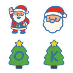 可愛聖誕節+26英文字母(藍色)