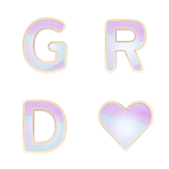 金縁グラデのデコ文字 06