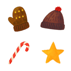 可愛聖誕節小圖案(復古色)