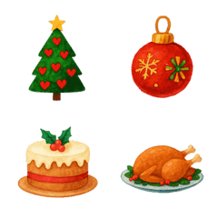 可愛聖誕節小圖案(深色)