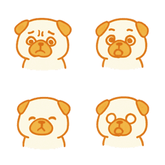 可愛巴哥犬的每日情緒-黃色