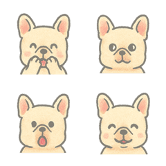 可愛法國鬥牛犬的每日情緒-灰色