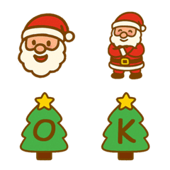 可愛聖誕節+26英文字母(咖啡色)