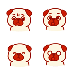 可愛巴哥犬的每日情緒-紅色