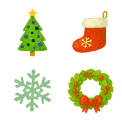 可愛聖誕節小圖案(綠色系)