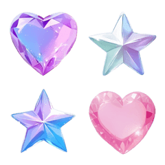 Puffy KiraGem Drops Colorful Emoji Set