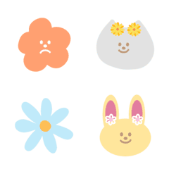 粉嫩可愛小花♡造型數字♡實用表情貼♪