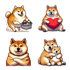 季節の変わり目に気遣い太っちょ柴犬絵文字