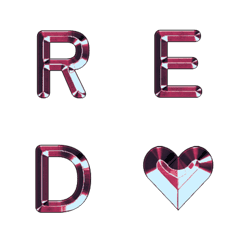 プリズムグラデ デコ文字 07