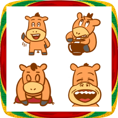 馬のあけおめ絵文字