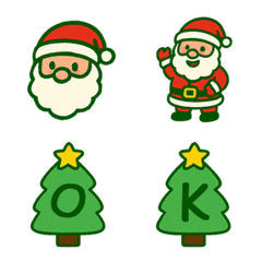 可愛聖誕節+26英文字母(深綠色)