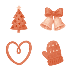 可愛聖誕節小圖案(橘色)