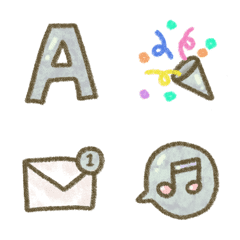 Dark gray 123 ABC Letters move Emoji