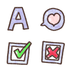 purple 123 ABC Letters move Emoji